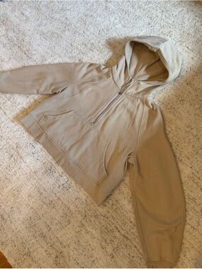lululemon athletica Half-Zip Hoodie in Beige/Tan